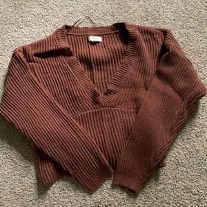 Dark Brown Knit Sweater